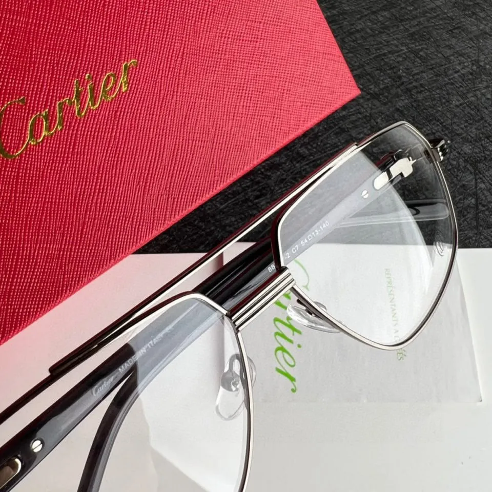 カルティエ 新作黒金属眼鏡 ファッションフレーム - 画像 (5)