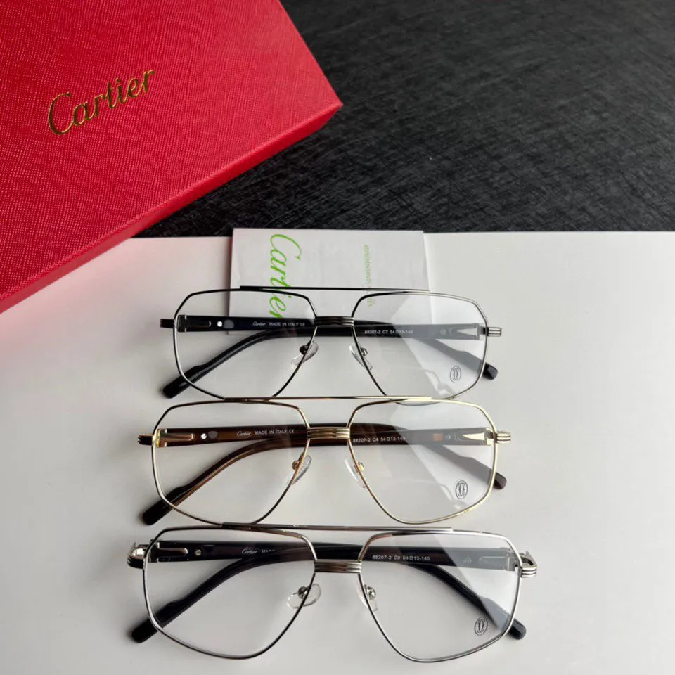 カルティエ 新作黒金属眼鏡 ファッションフレーム - 画像 (8)