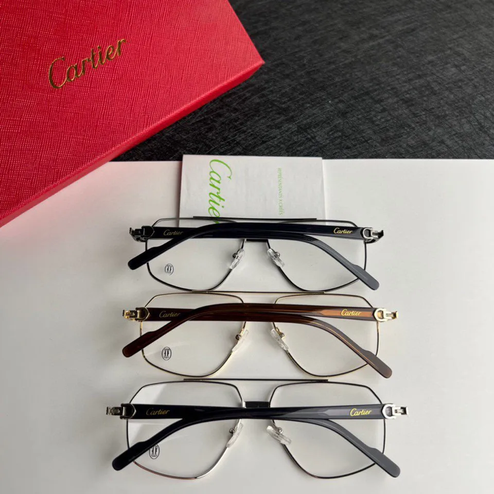 カルティエ 新作黒金属眼鏡 ファッションフレーム - 画像 (10)