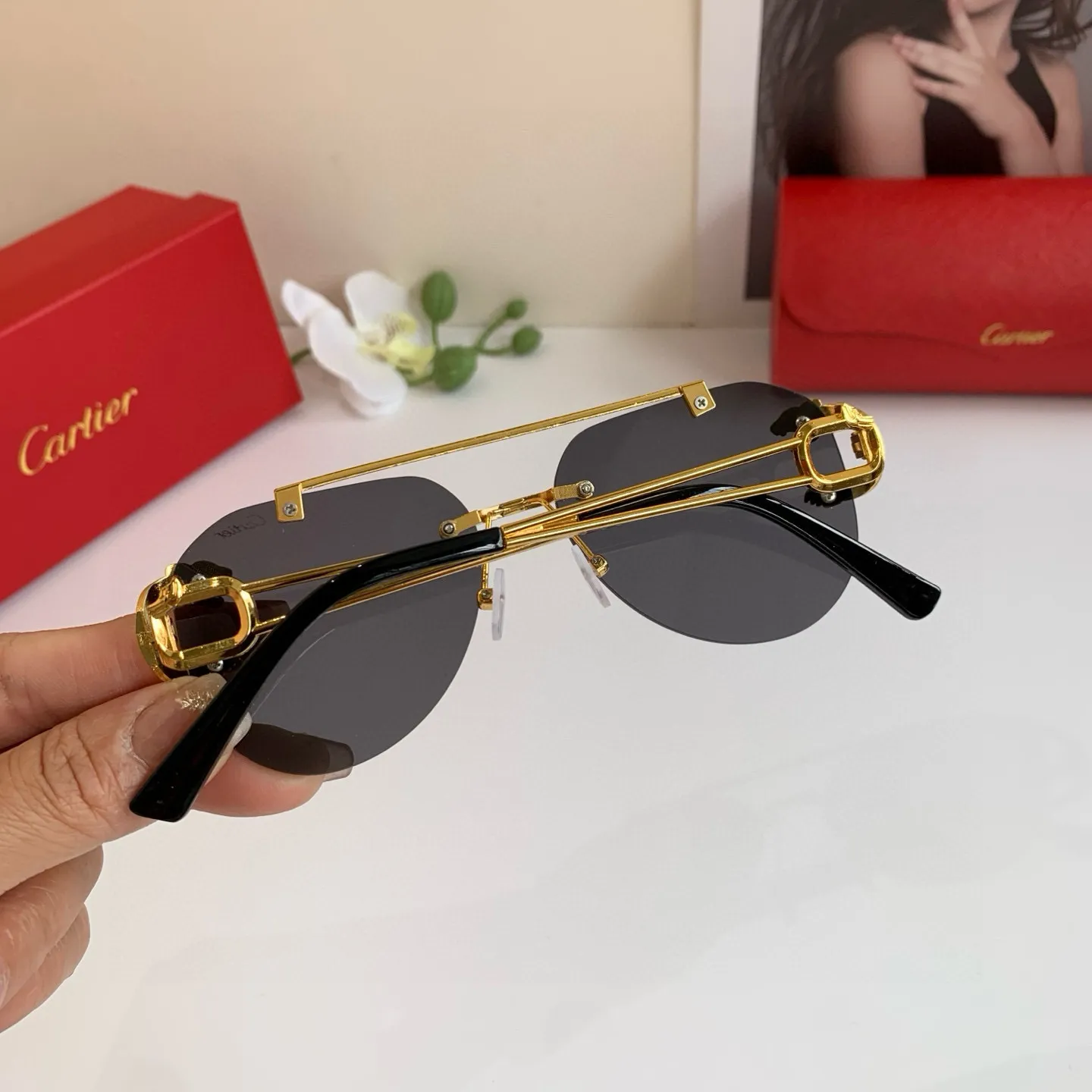 カルティエ新作黒アークファッションサングラス - 画像 (5)