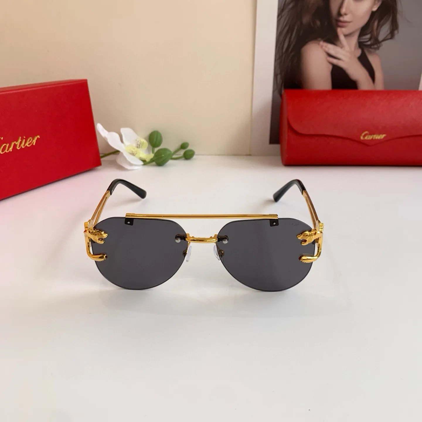 カルティエ新作黒アークファッションサングラス - 画像 (6)