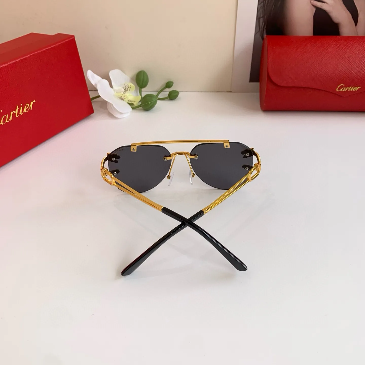 カルティエ新作黒アークファッションサングラス - 画像 (8)