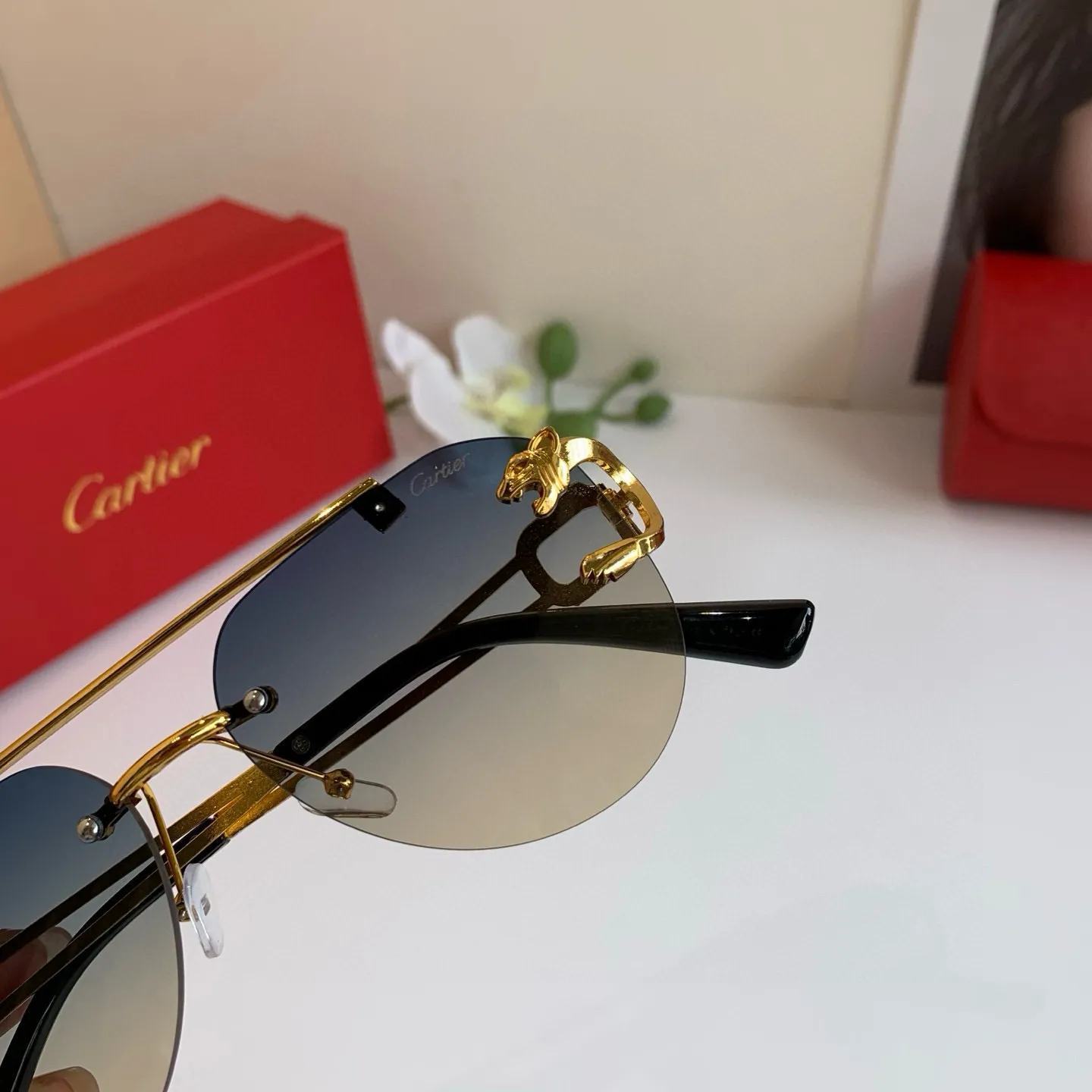 カルティエ新作黒アークファッションサングラス - 画像 (6)