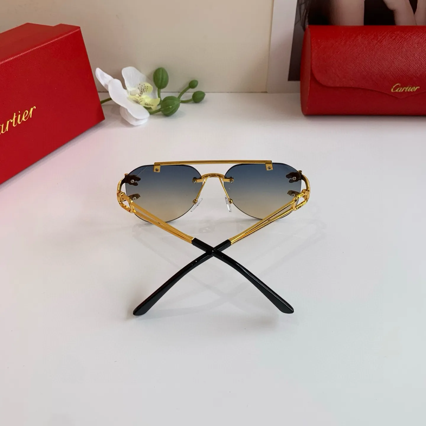 カルティエ新作黒アークファッションサングラス - 画像 (9)