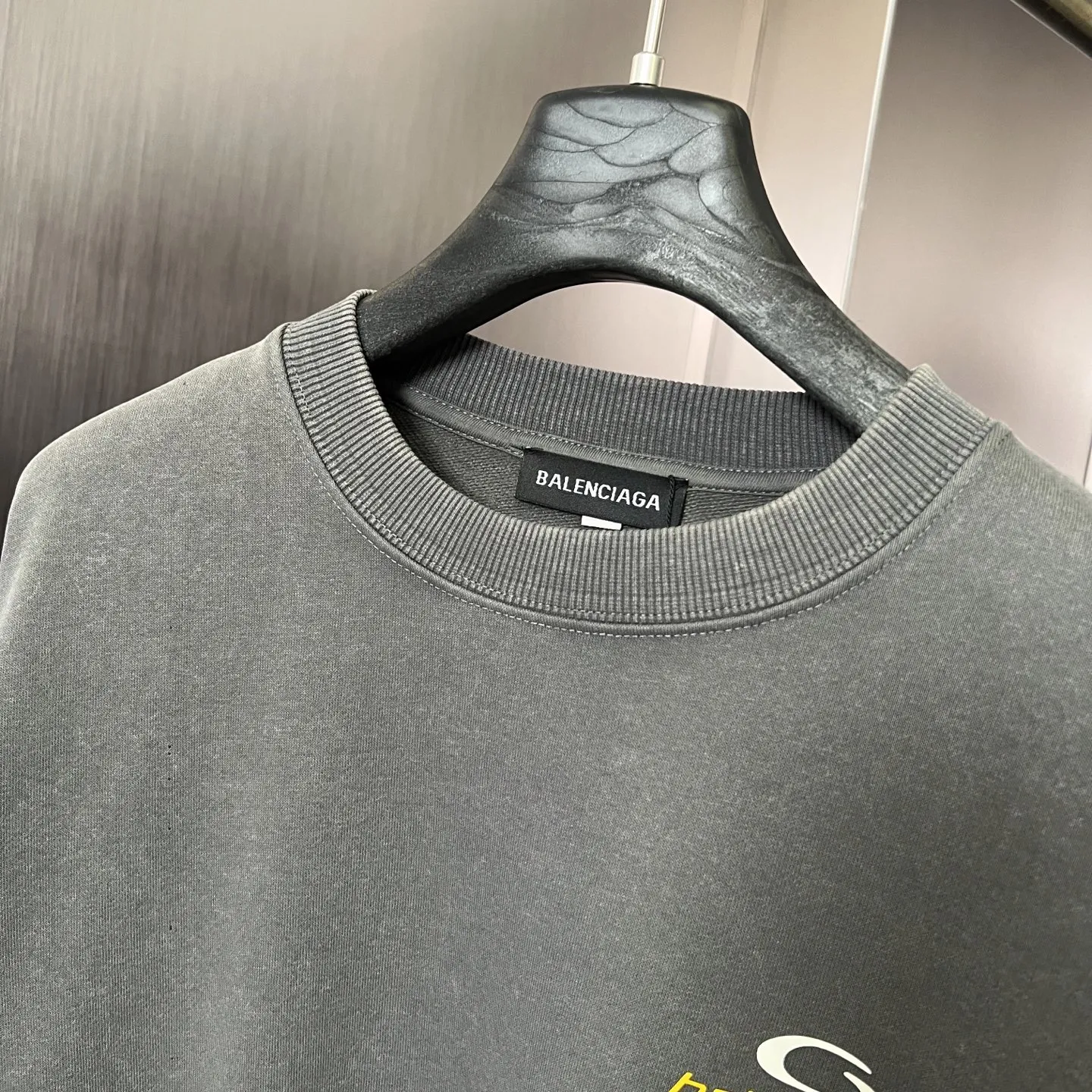 Balenciaga 暗夜黒 復古スタイルスウェット - 画像 (5)