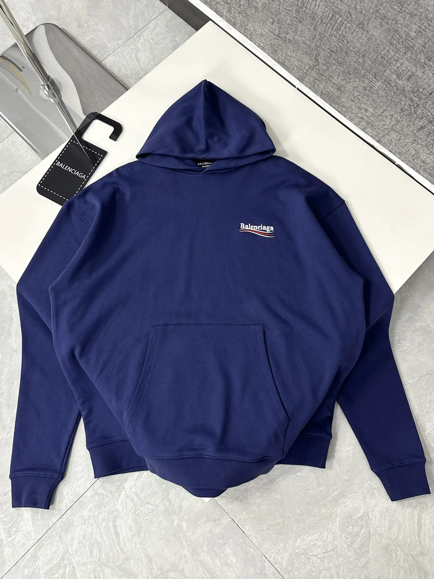 Balenciaga 2025春ブルーコーラーロゴパーカー - 画像 (4)