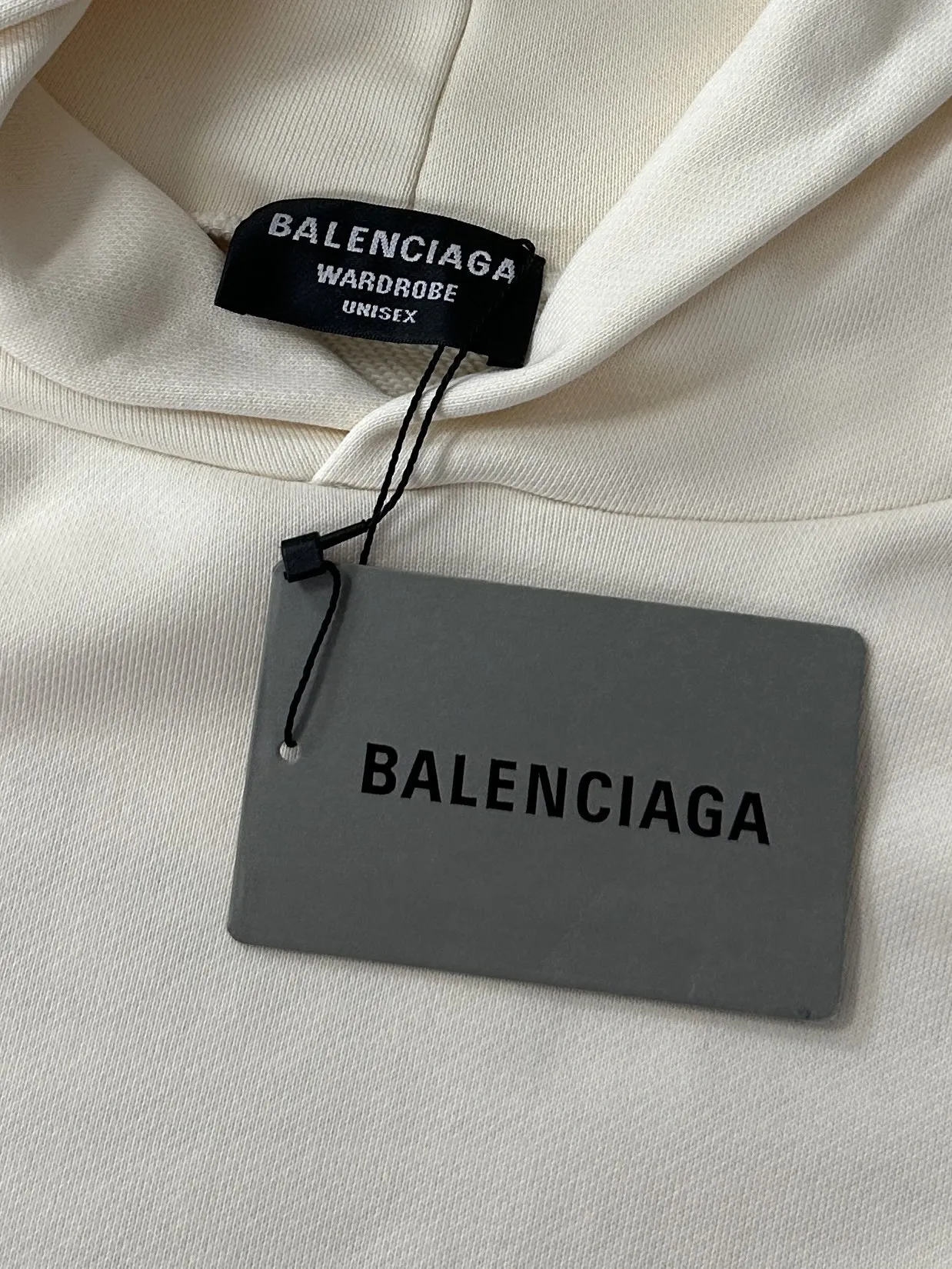 Balenciaga 2025春のオフホワイトのゆったりフード付きスウェットシャツ - 画像 (6)