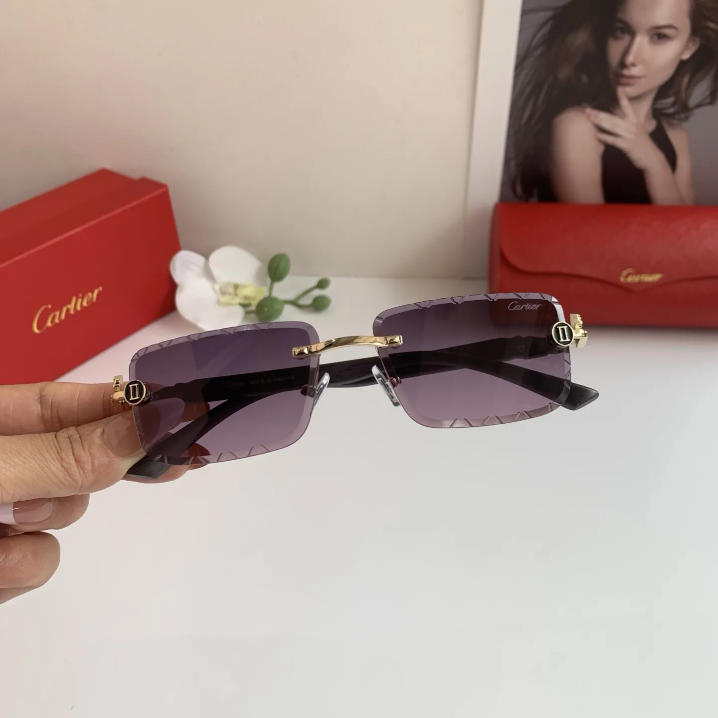 カルティエ新作黒ダイヤモンドサングラス - 画像 (4)