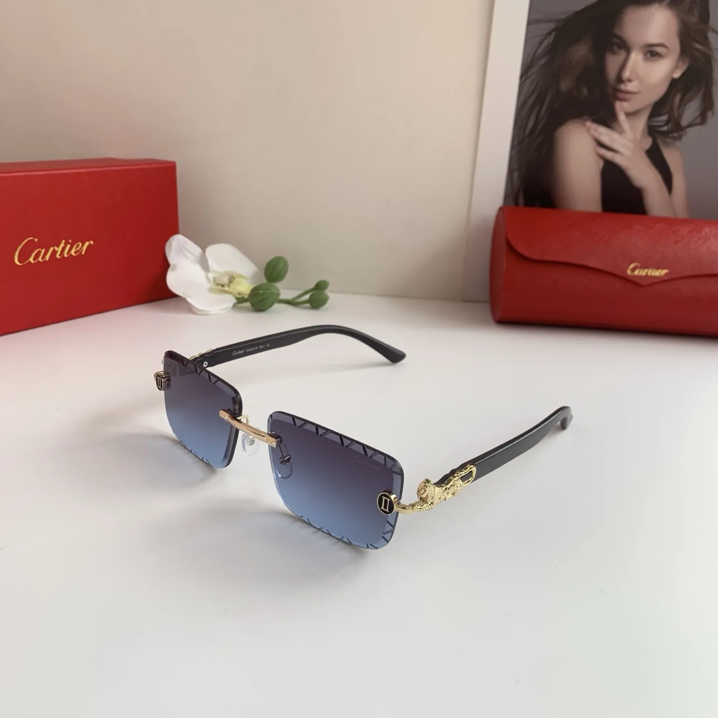 カルティエ新作黒アークファッションサングラス - 画像 (3)