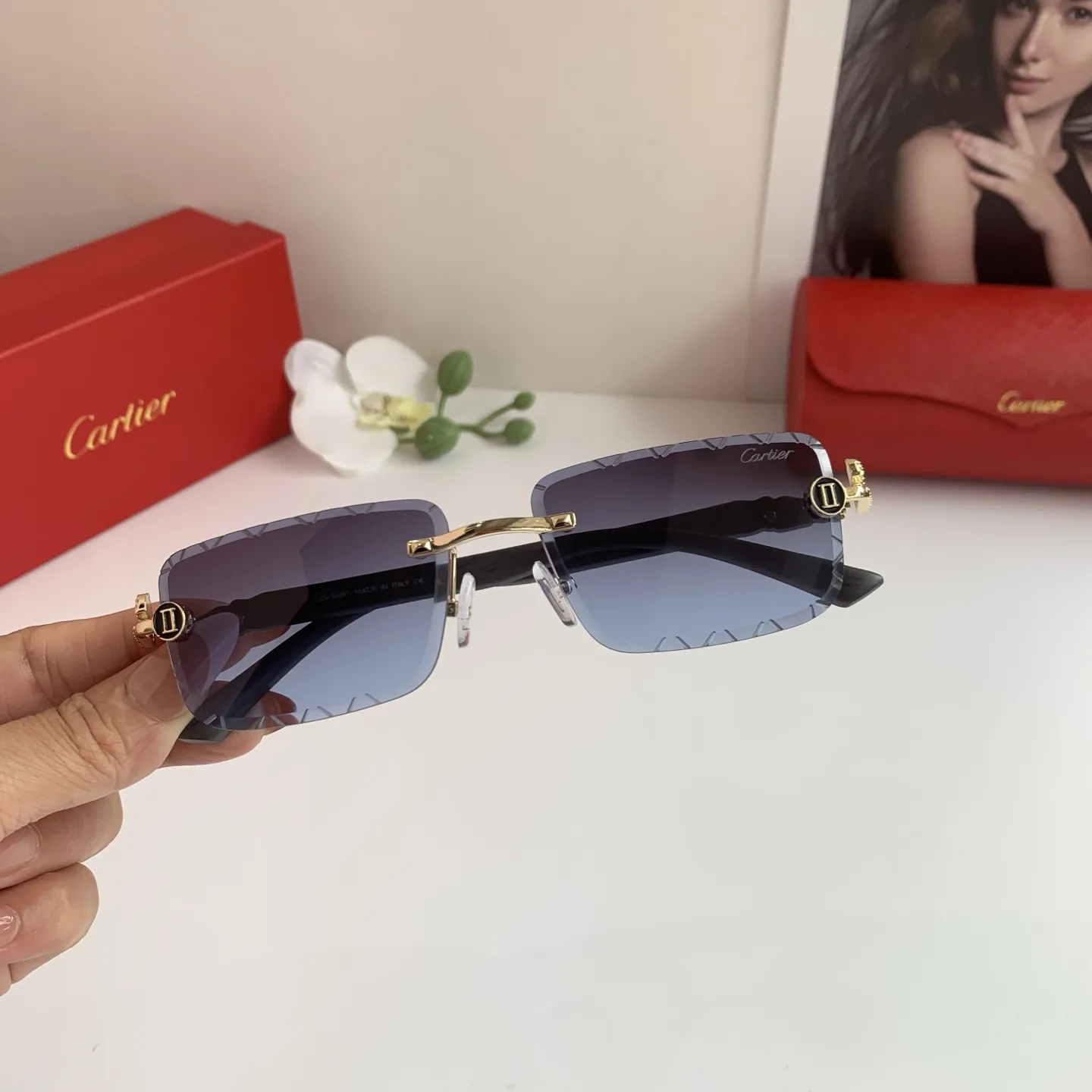 カルティエ新作黒アークファッションサングラス - 画像 (4)