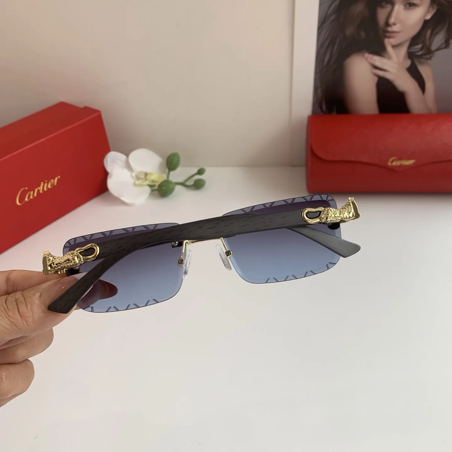 カルティエ新作黒アークファッションサングラス - 画像 (7)