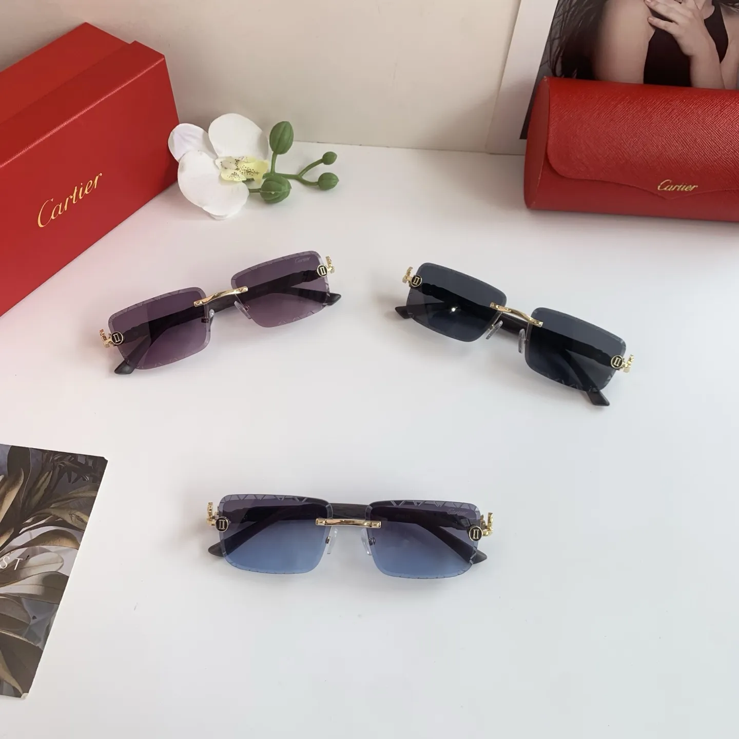 カルティエ新作黒アークファッションサングラス - 画像 (10)