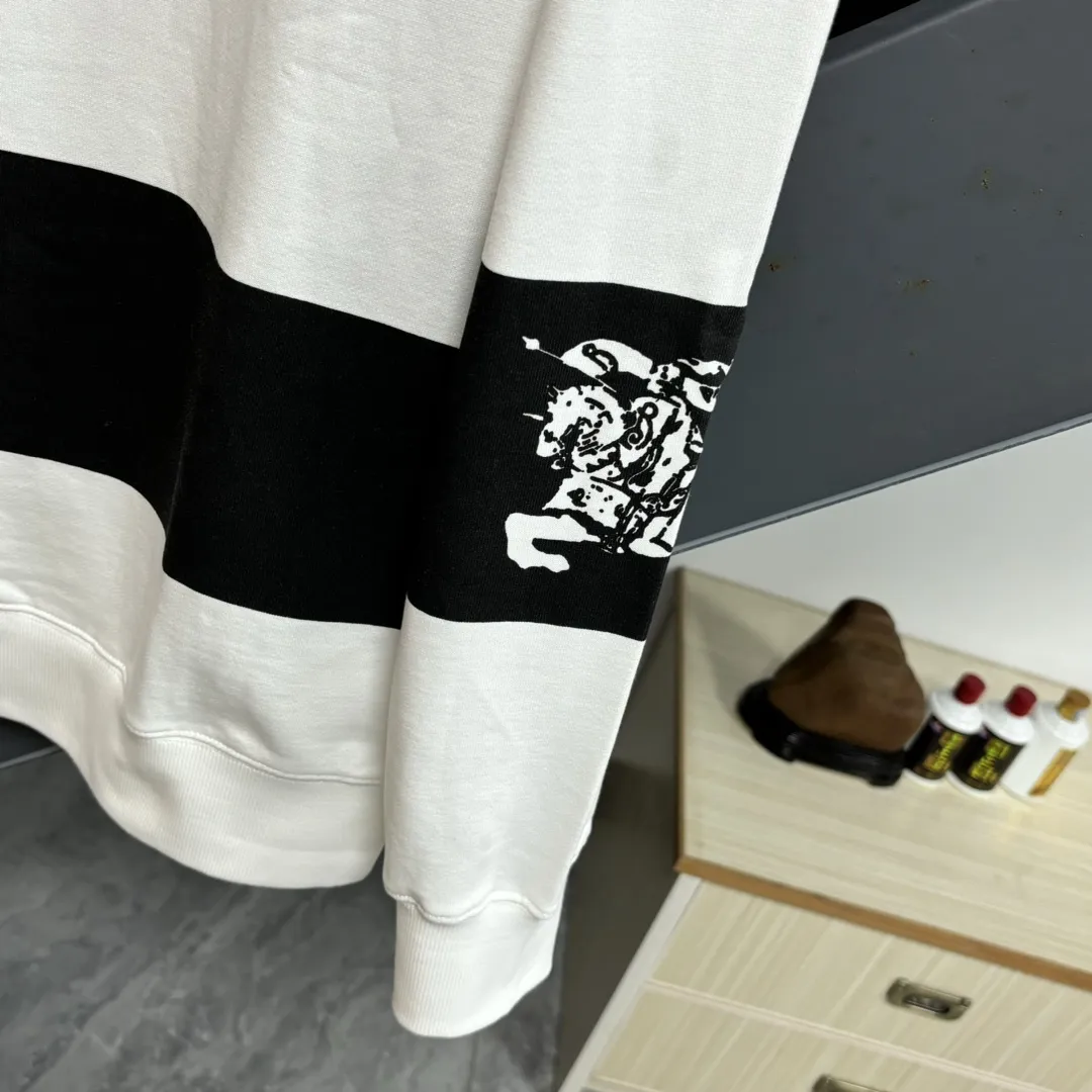 Burberry ホワイトとブラック クラシックロゴスウェット - 画像 (6)