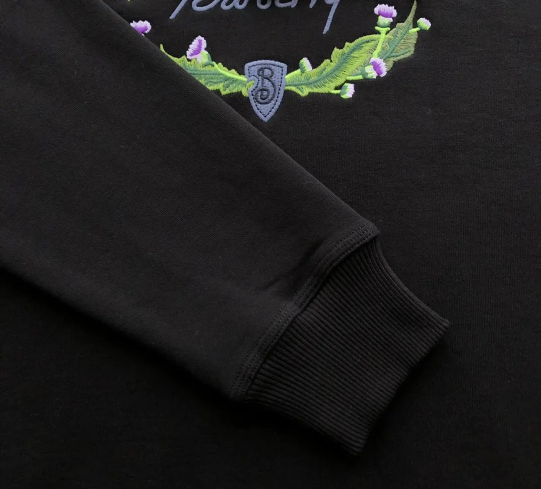 Burberry ブラック刺繍ロゴラウンドネックスウェット - 画像 (8)