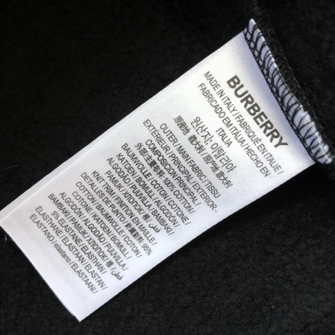 Burberry ブラック刺繍ロゴラウンドネックスウェット - 画像 (9)