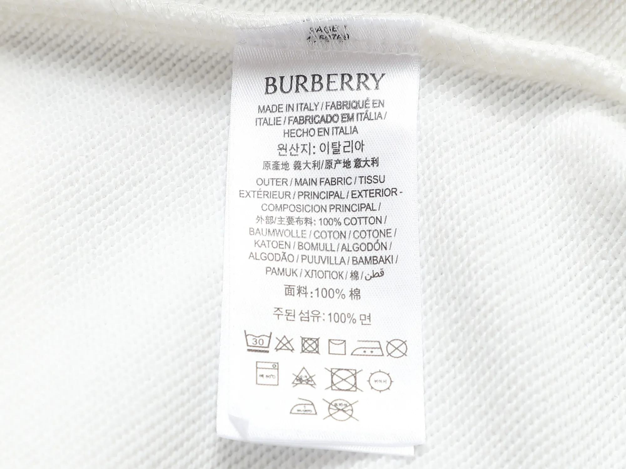 BURBERRY 420g 丸首スウェット 白 スタイル - 画像 (11)