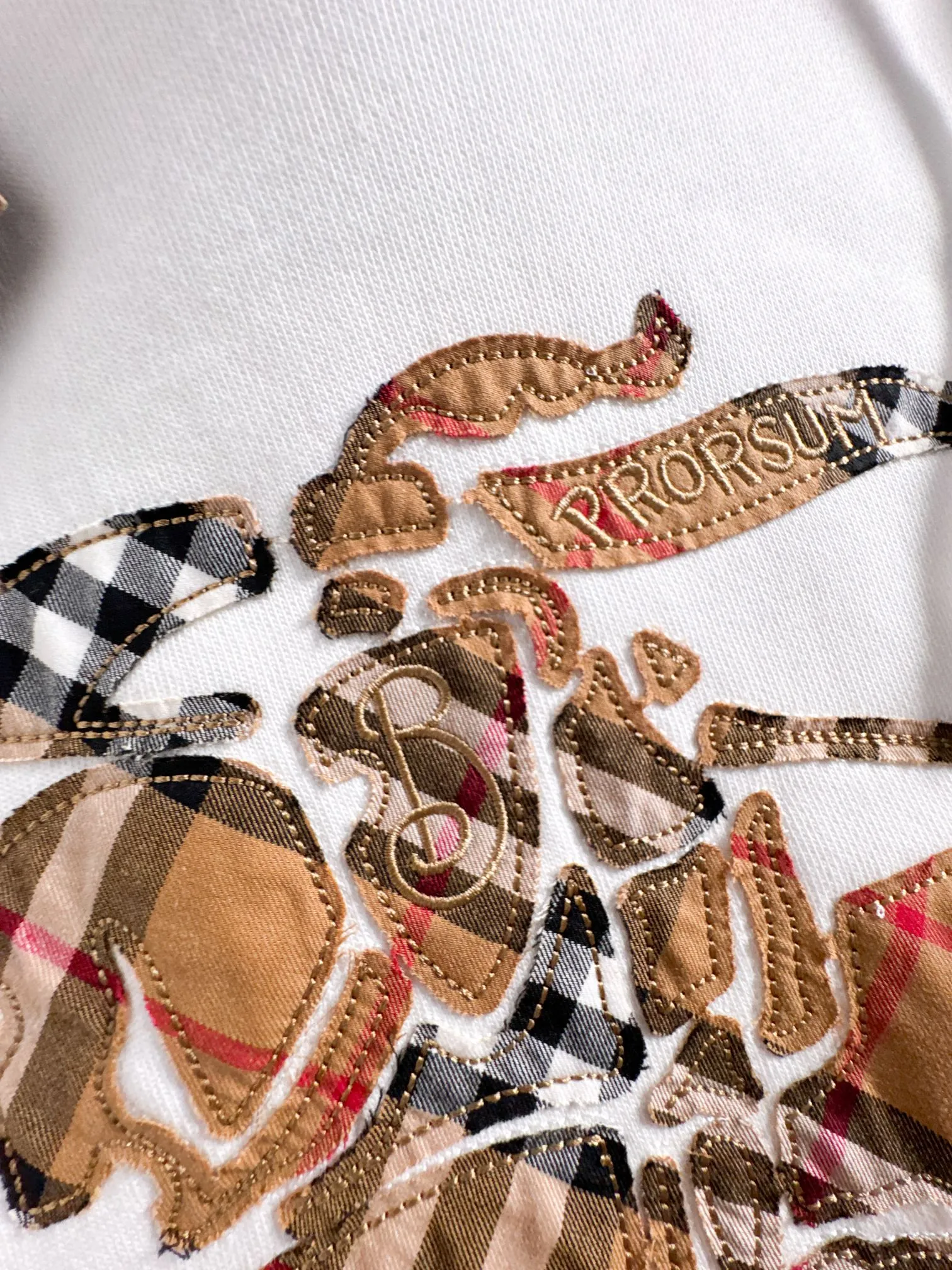 Burberry 25ss ホワイト 戦馬刺繍パーカー - 画像 (7)