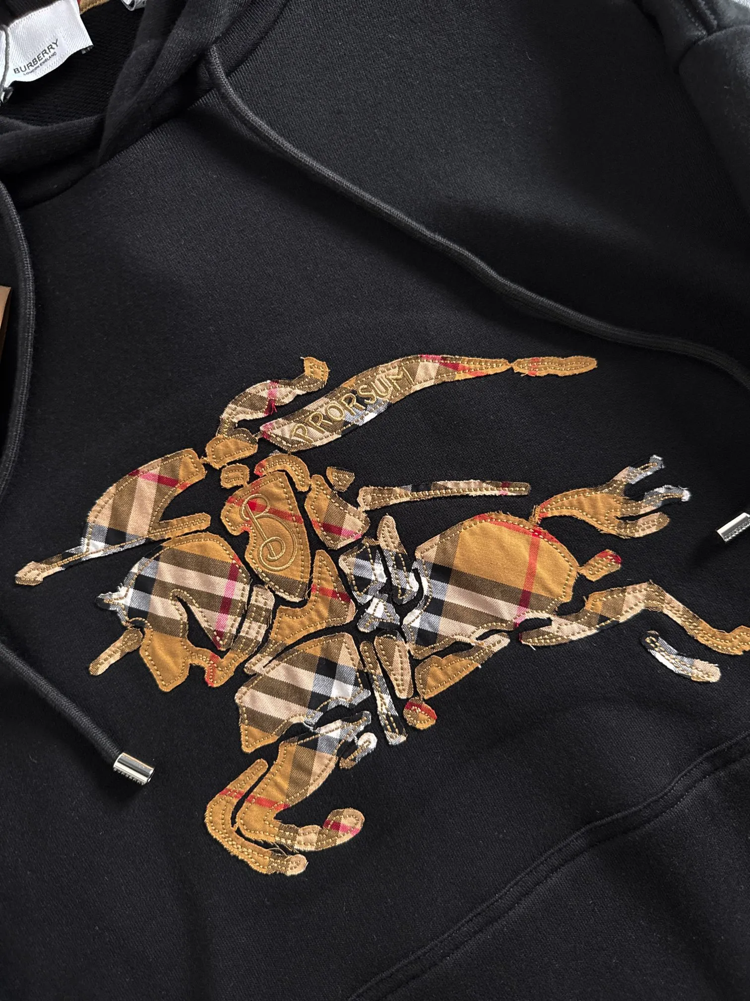 バーバリーブラック軍馬の拍車フード付きスウェット - 画像 (5)