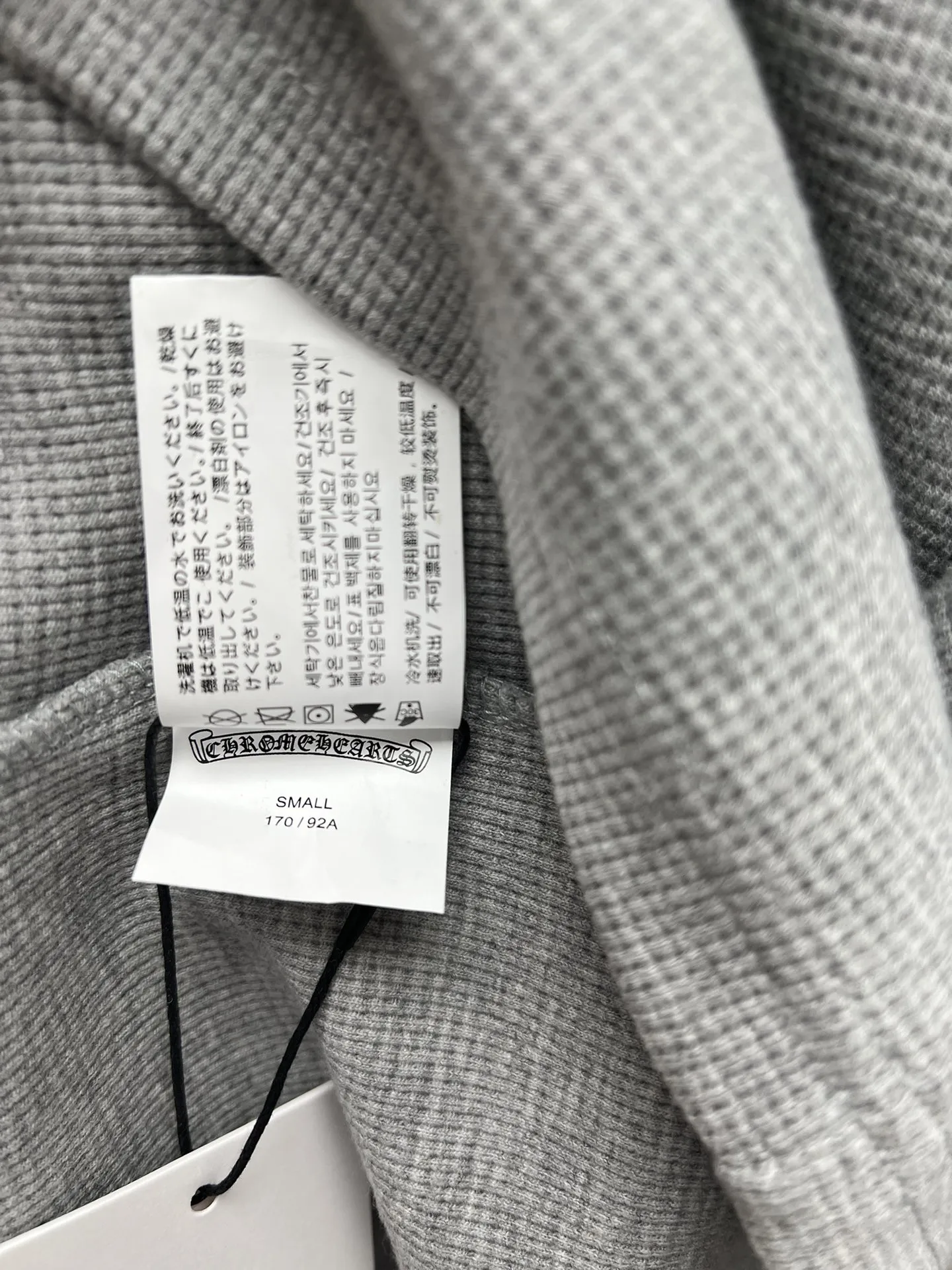 クロエ25SSサンスクリットヘンリーネックグレーワッフルセーター - 画像 (8)