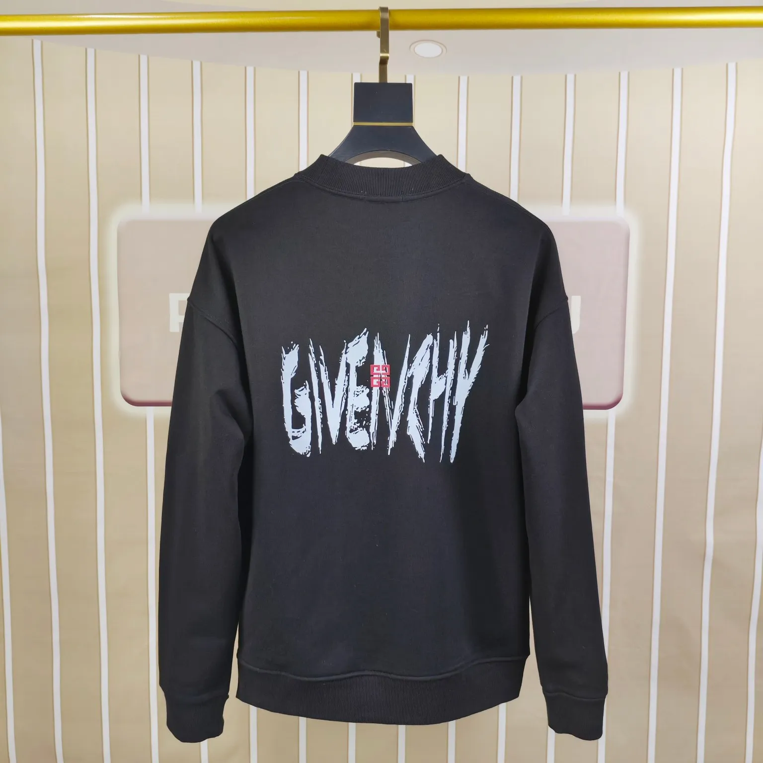 Givenchy ブラック ロゴプリント メンズスウェット - 画像 (3)