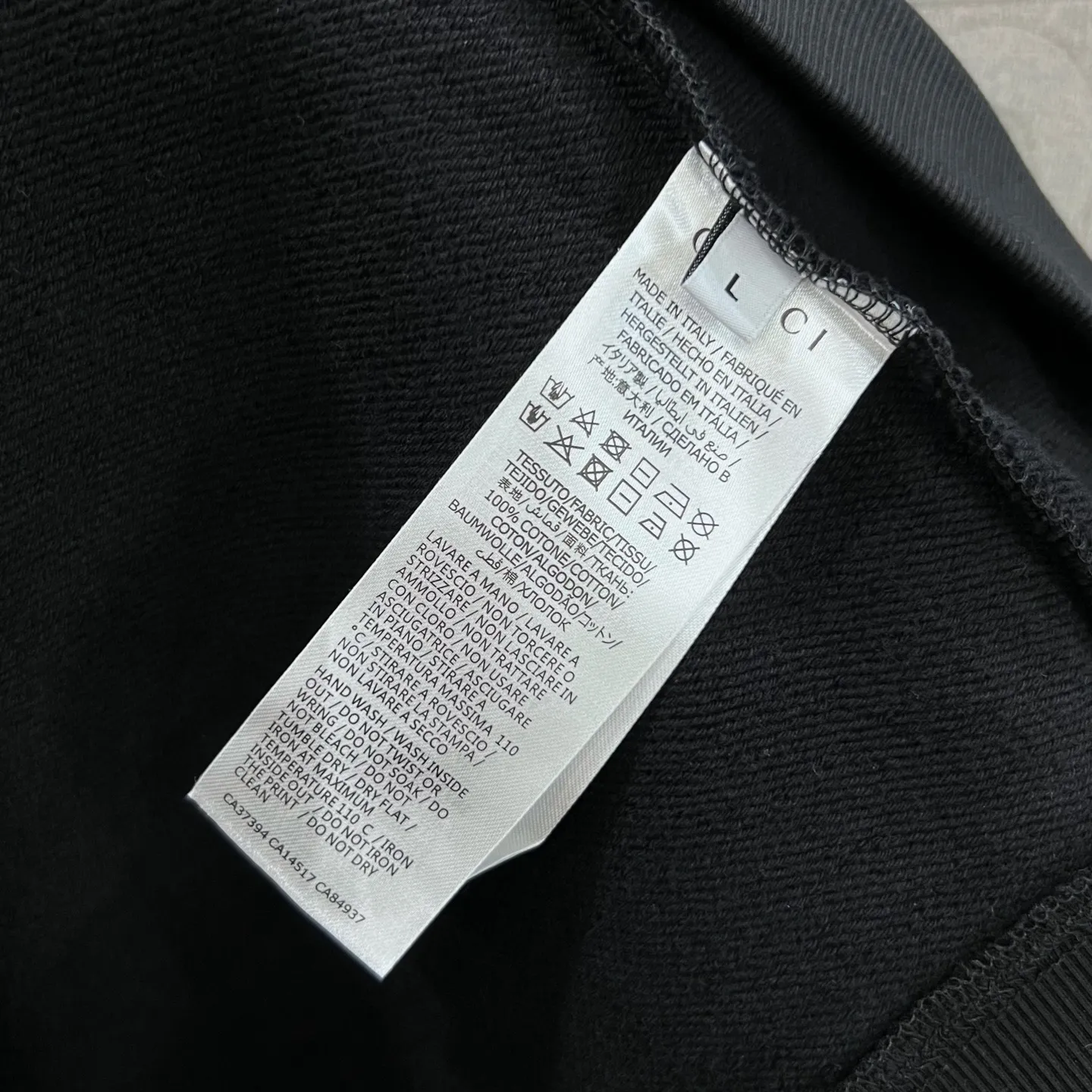 GUCCI 2025新しい黒のブロック体スウェットシャツ - 画像 (12)