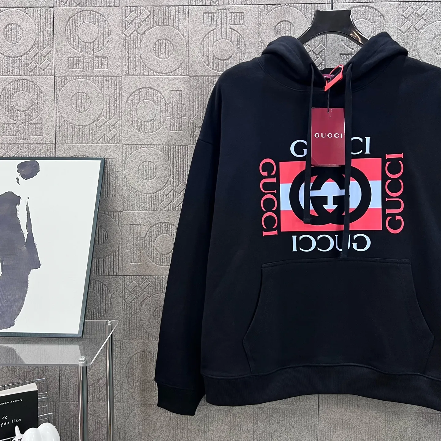 GUCCI 2025新しい黒のブロック体スウェットシャツ - 画像 (6)
