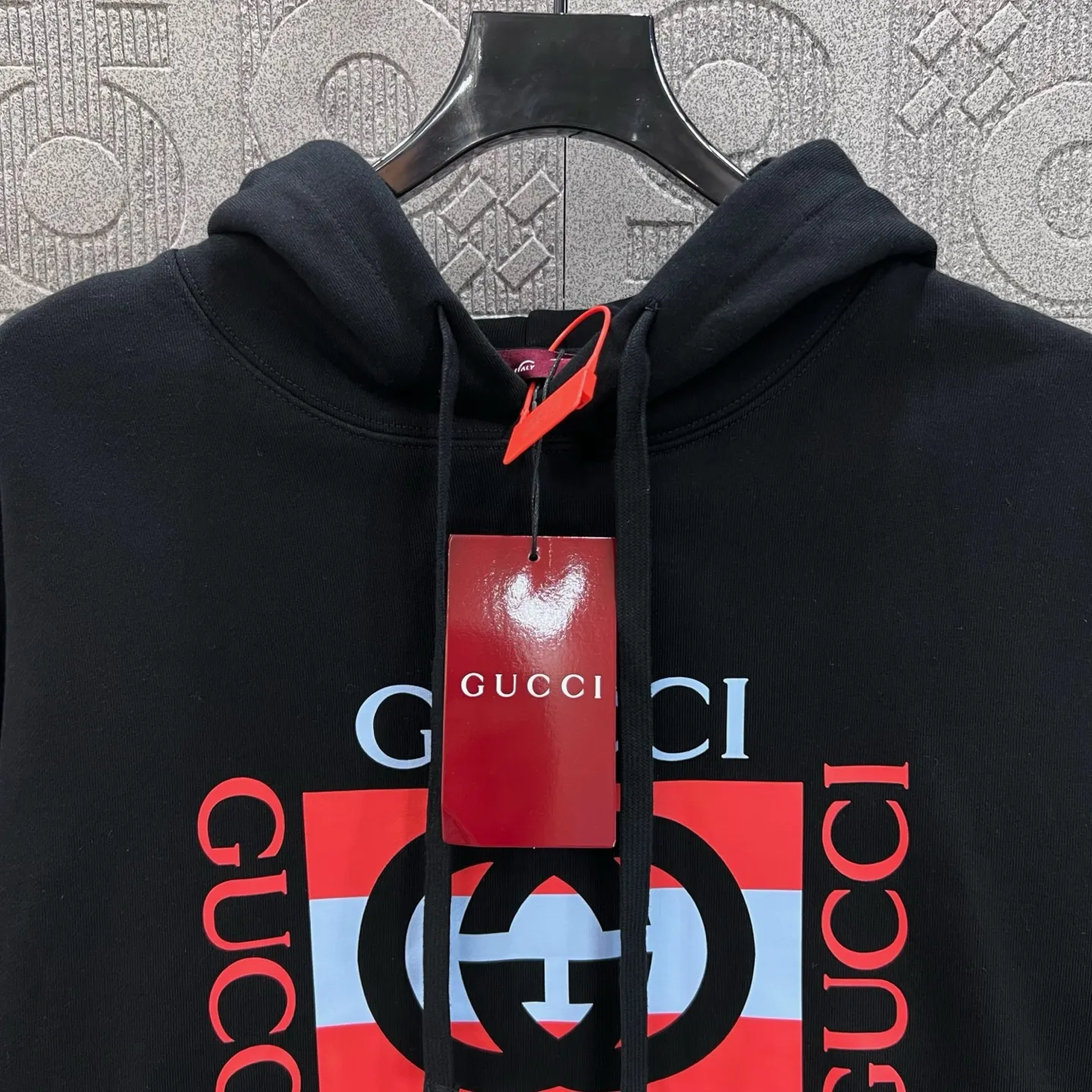 GUCCI 2025新しい黒のブロック体スウェットシャツ - 画像 (7)
