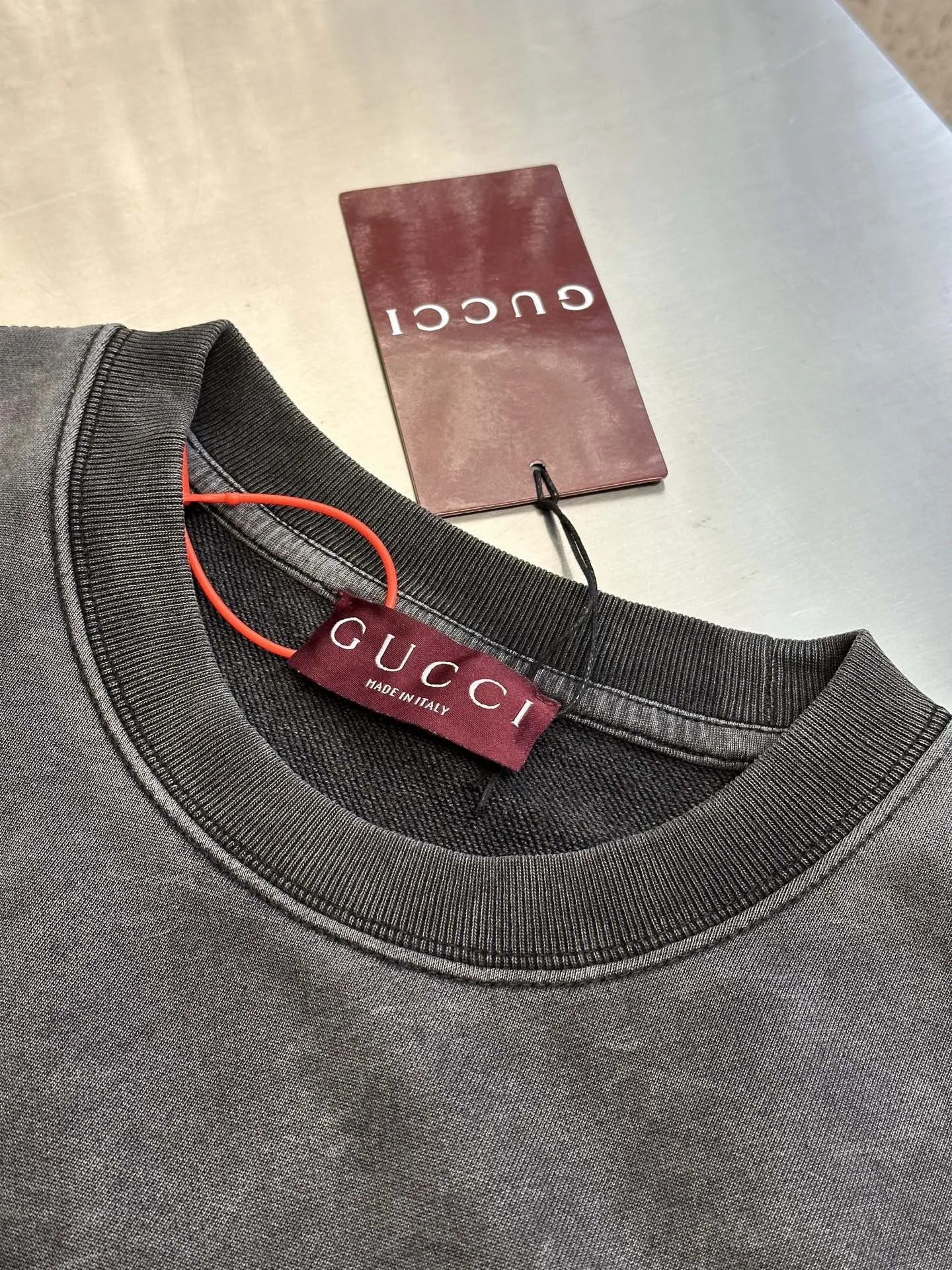 Gucci グレー パッチワーク刺繍スウェット - 画像 (6)