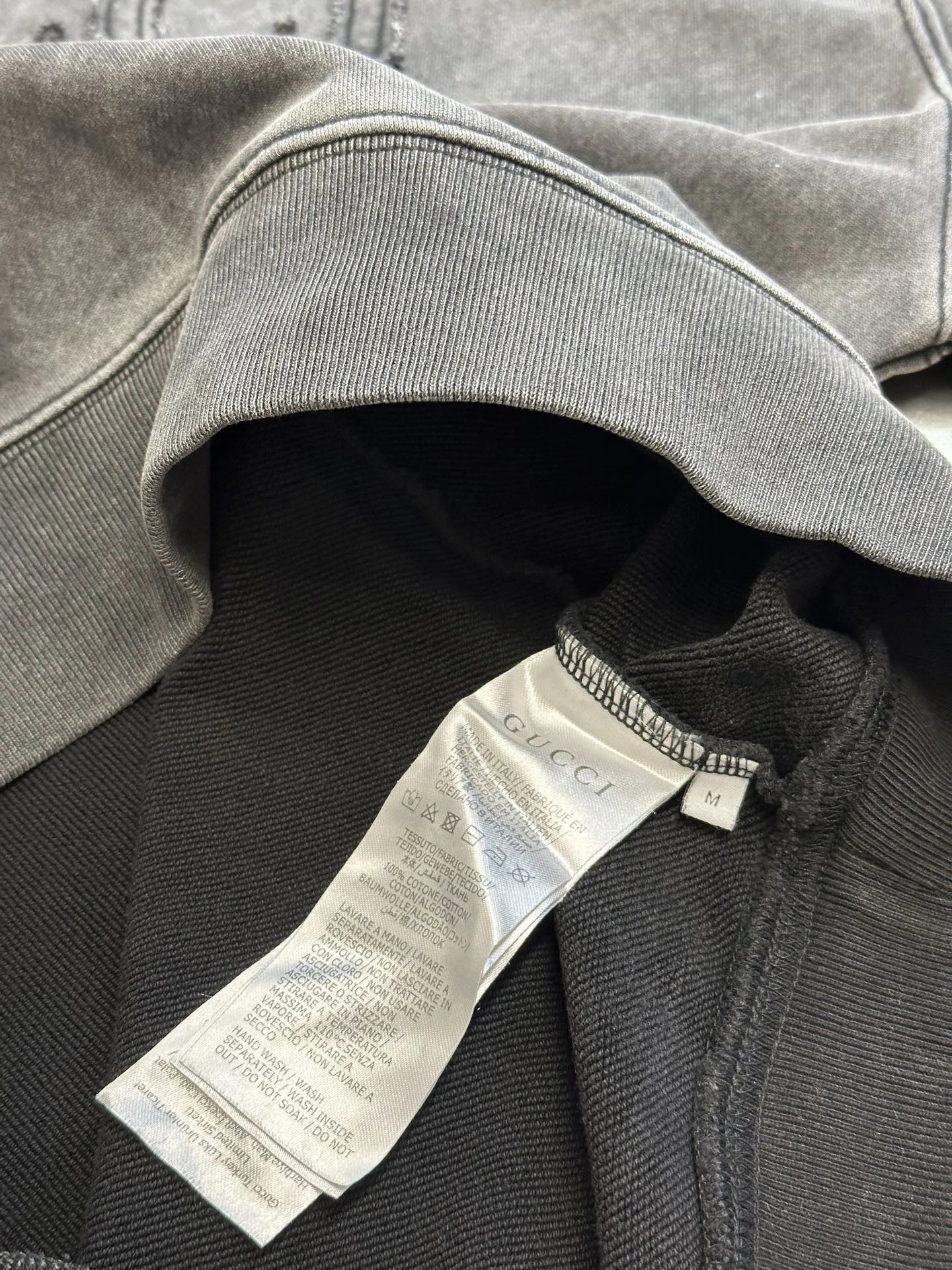 Gucci グレー パッチワーク刺繍スウェット - 画像 (10)