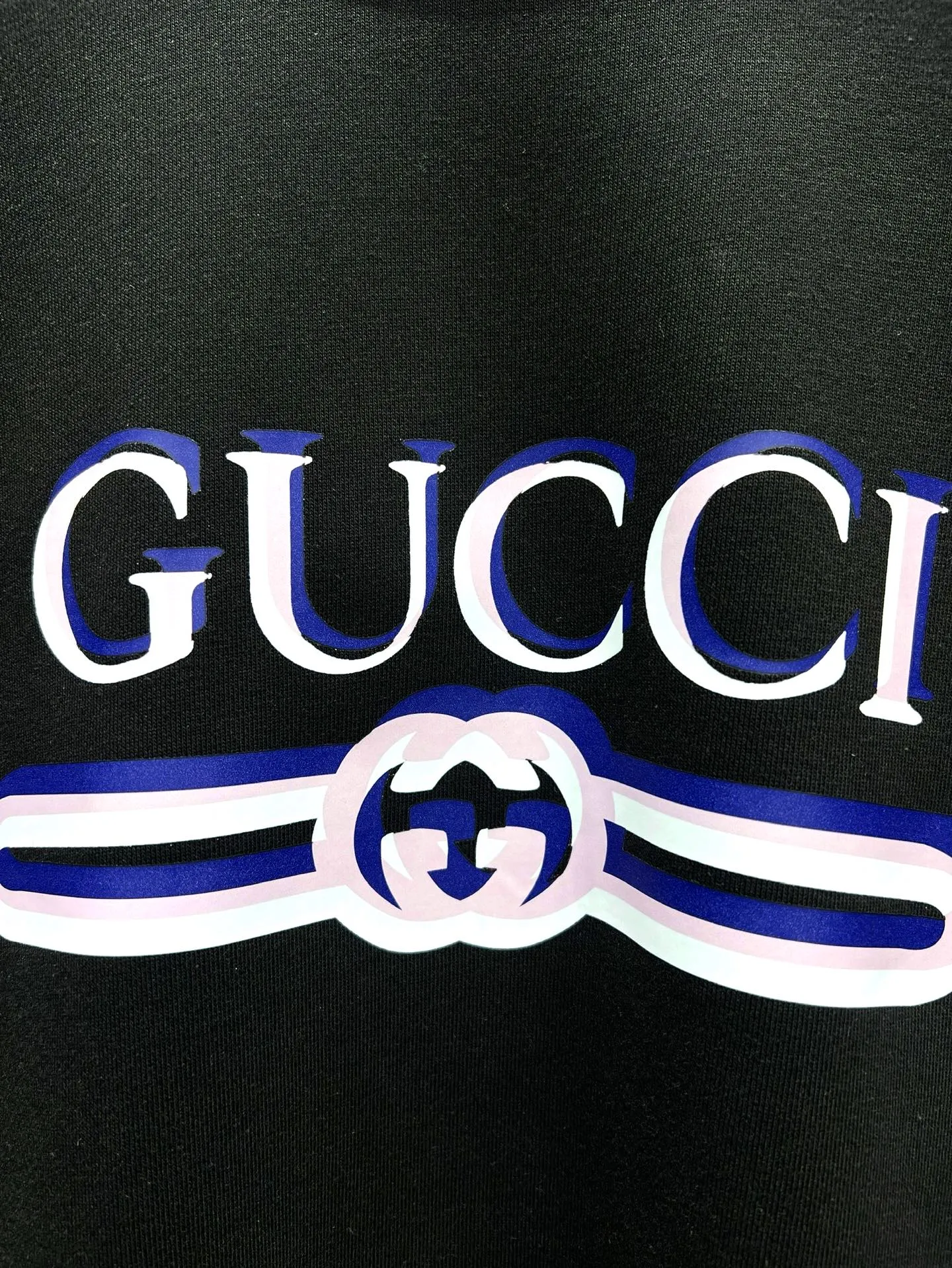 Gucci ブラックコントラストファントムレタリングクルーネックスウェットシャツ - 画像 (5)
