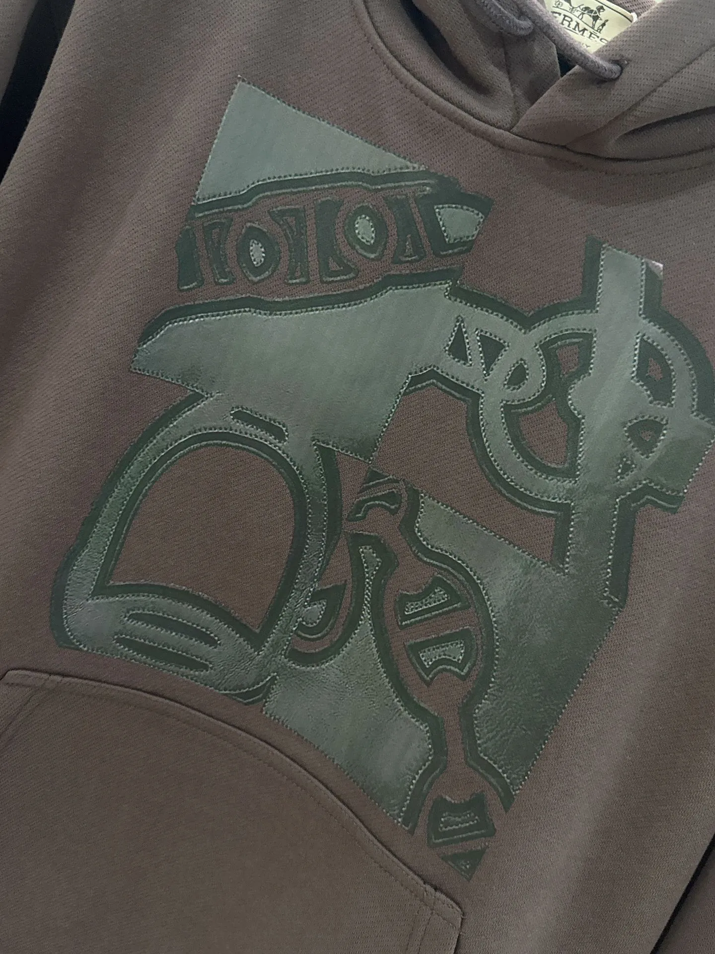 Hermès ss ダークブラウン 長袖フーディ - 画像 (6)