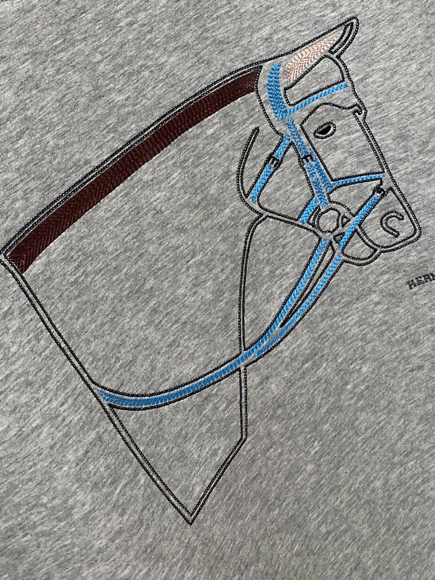 エルメス グレー刺繍ロゴ 2025新作スウェット - 画像 (5)