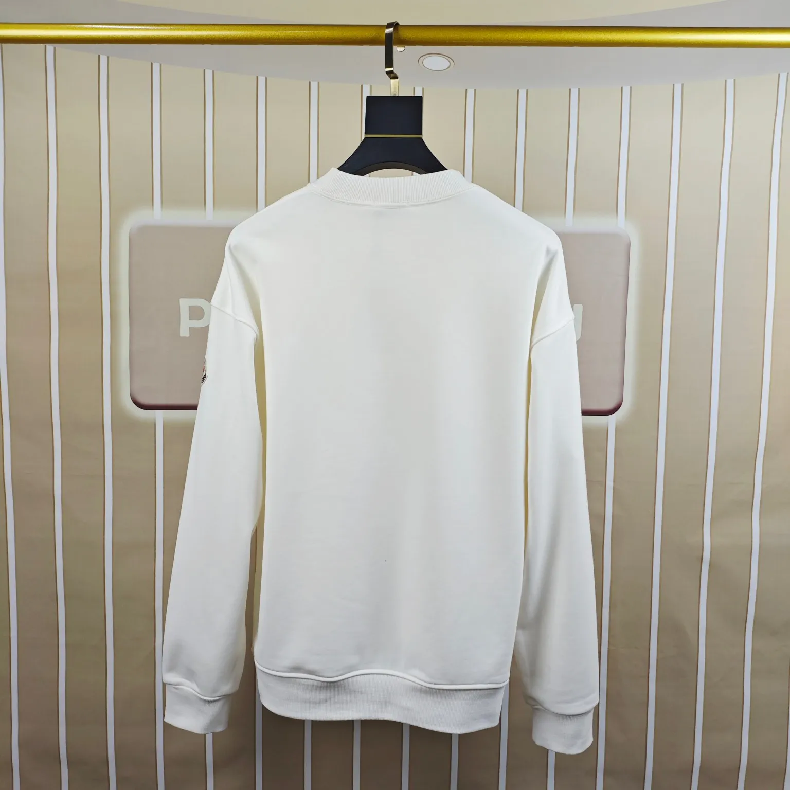 Moncler メンズホワイトカジュアルスウェットシャツ - 画像 (3)