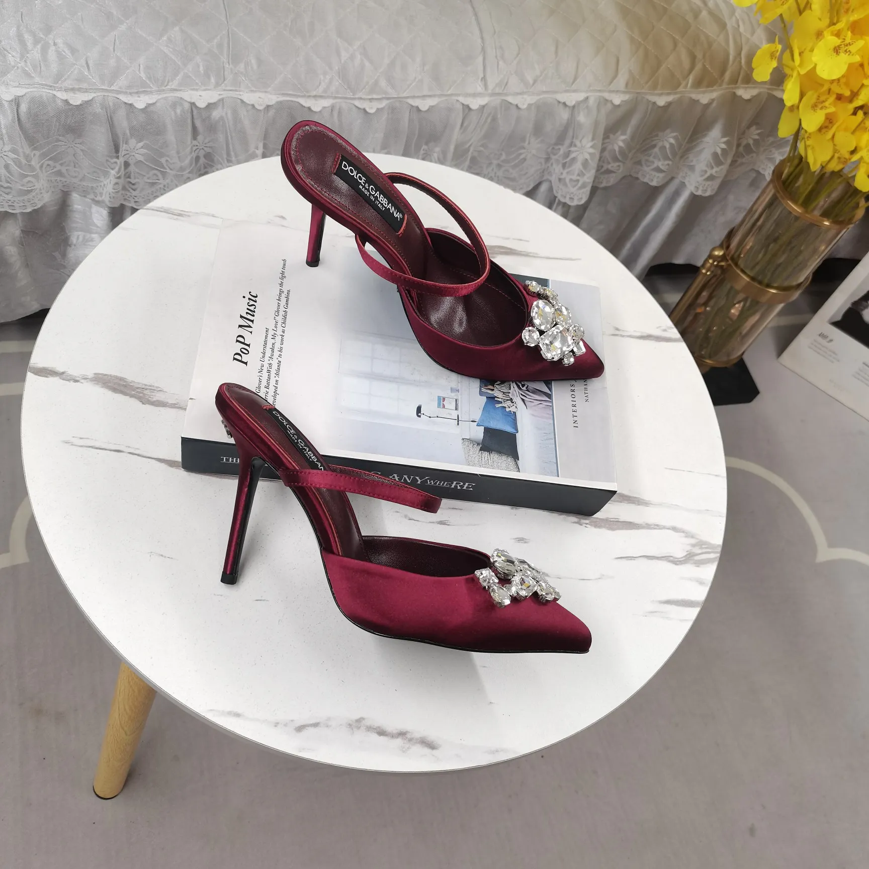 Dolce&Gabbana 赤色スリッパ 新作チャンキーヒール - 画像 (8)