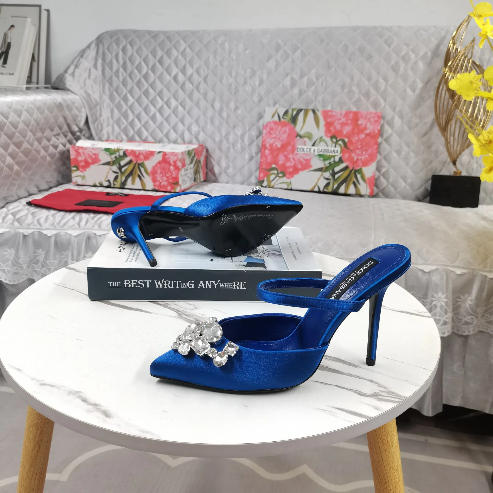 Dolce&Gabbanaブルーサテン高ヒールサンダル - 画像 (7)