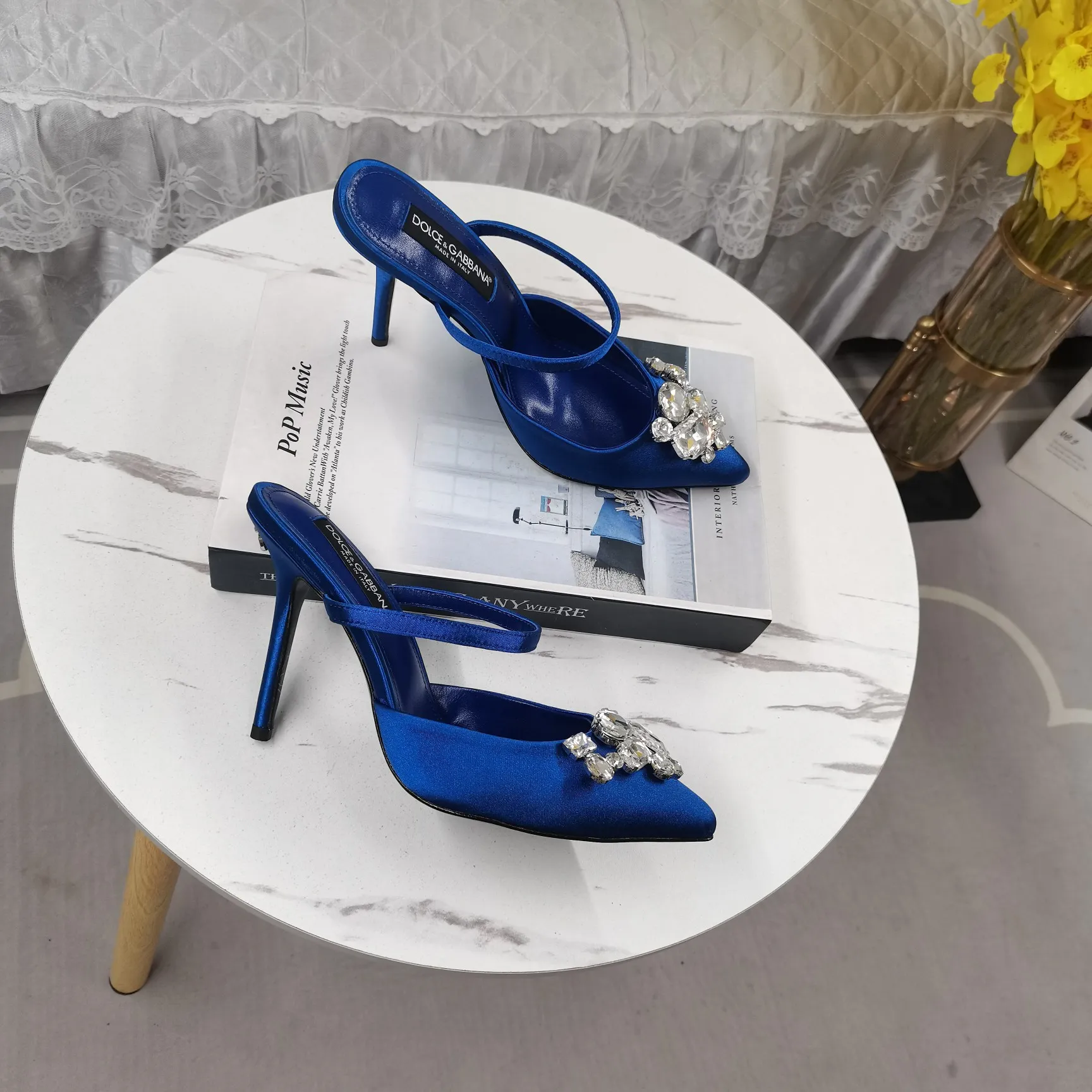 Dolce&Gabbanaブルーサテン高ヒールサンダル - 画像 (9)