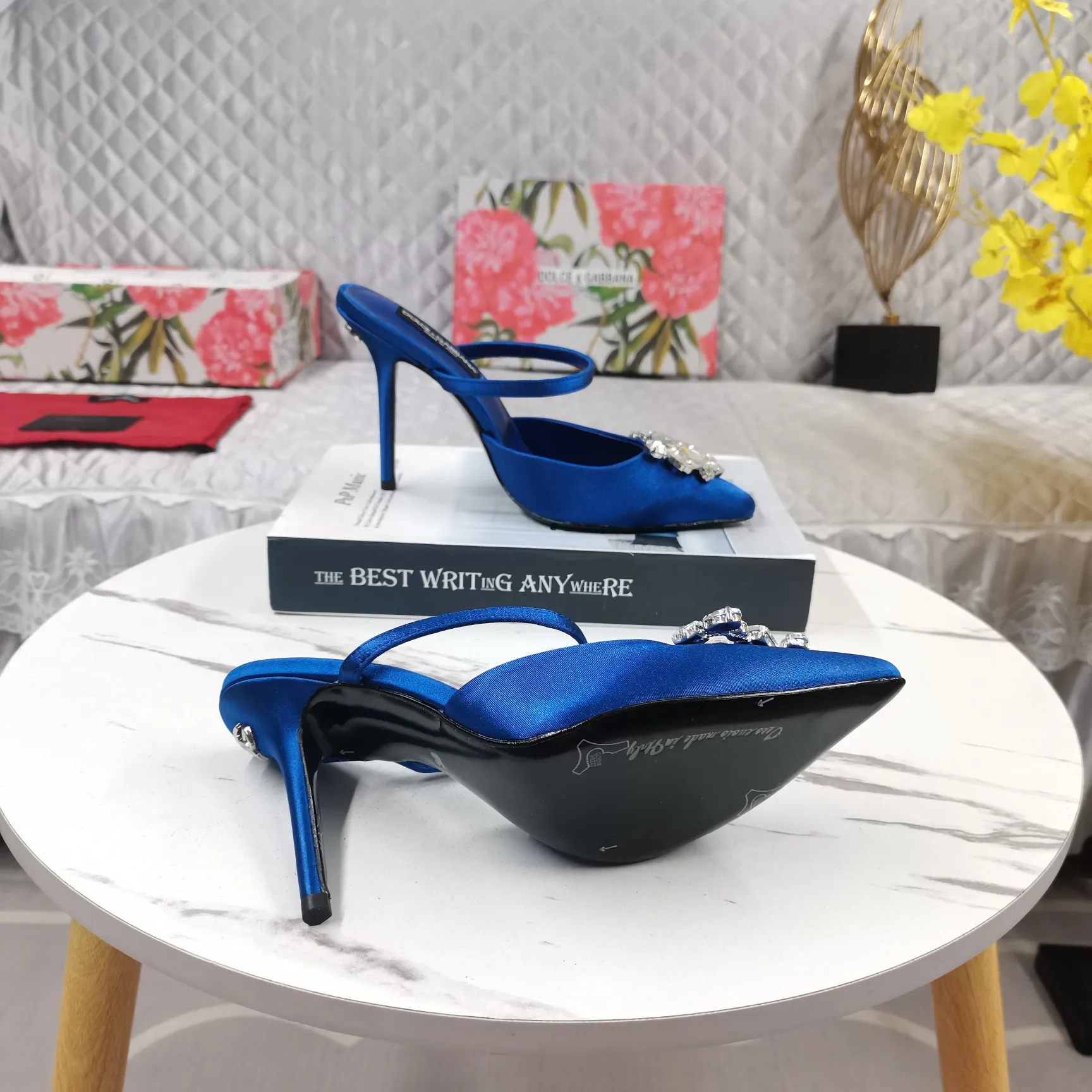 Dolce&Gabbanaブルーサテン高ヒールサンダル - 画像 (10)