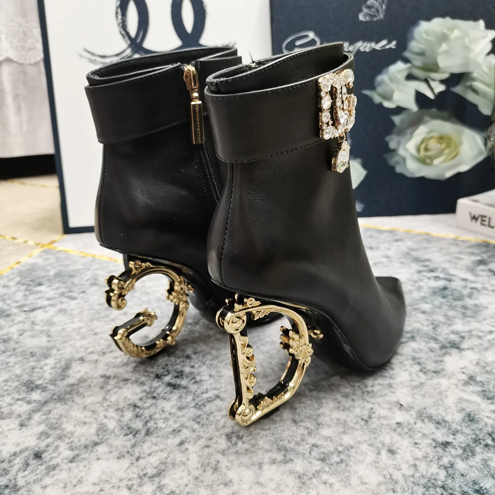 DOLCE&GABBANA ブラック 高品質なモデル アンクルブーツ - 画像 (10)