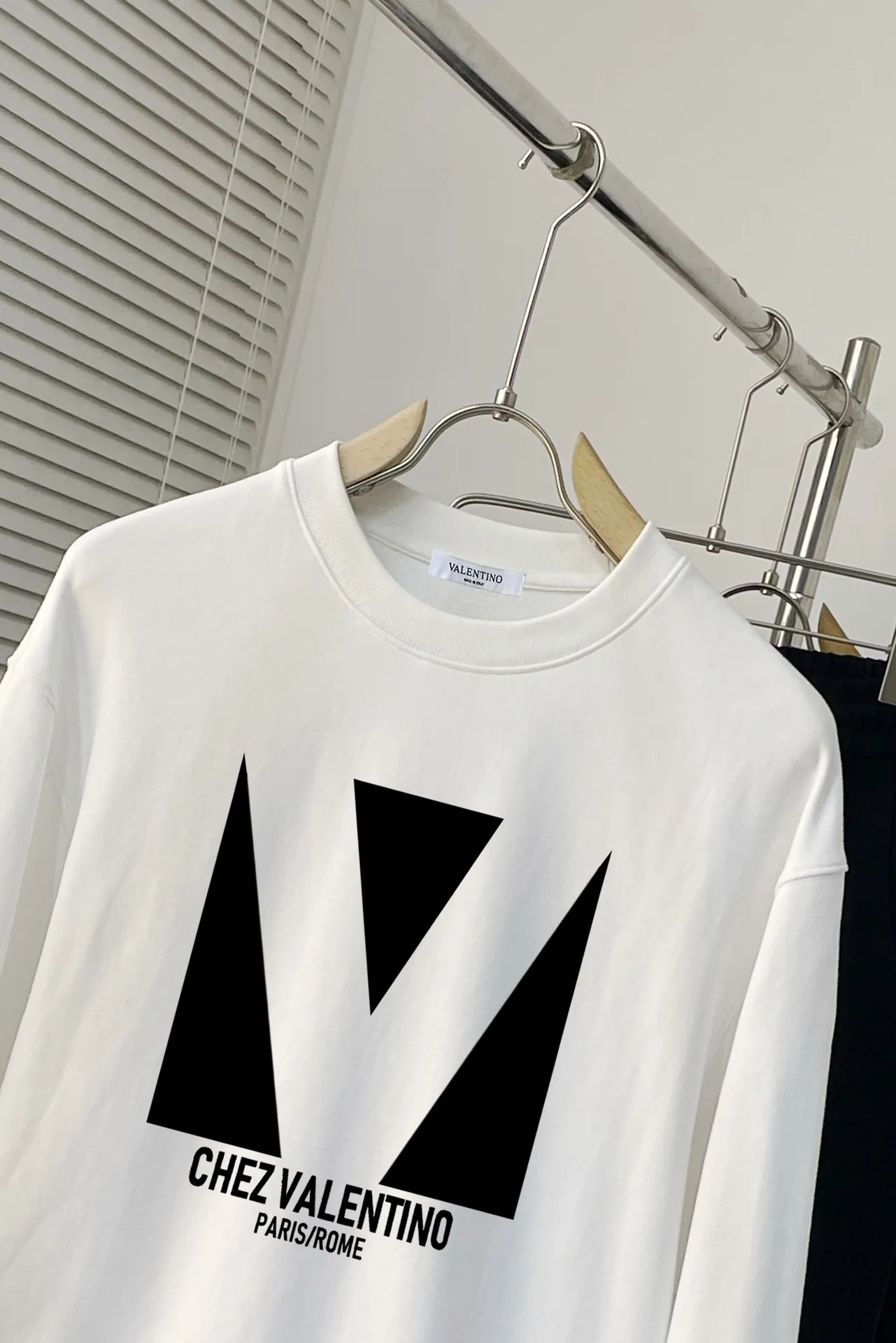 チェズヴァレンティノ ホワイト 字母プリントスウェット - 画像 (4)