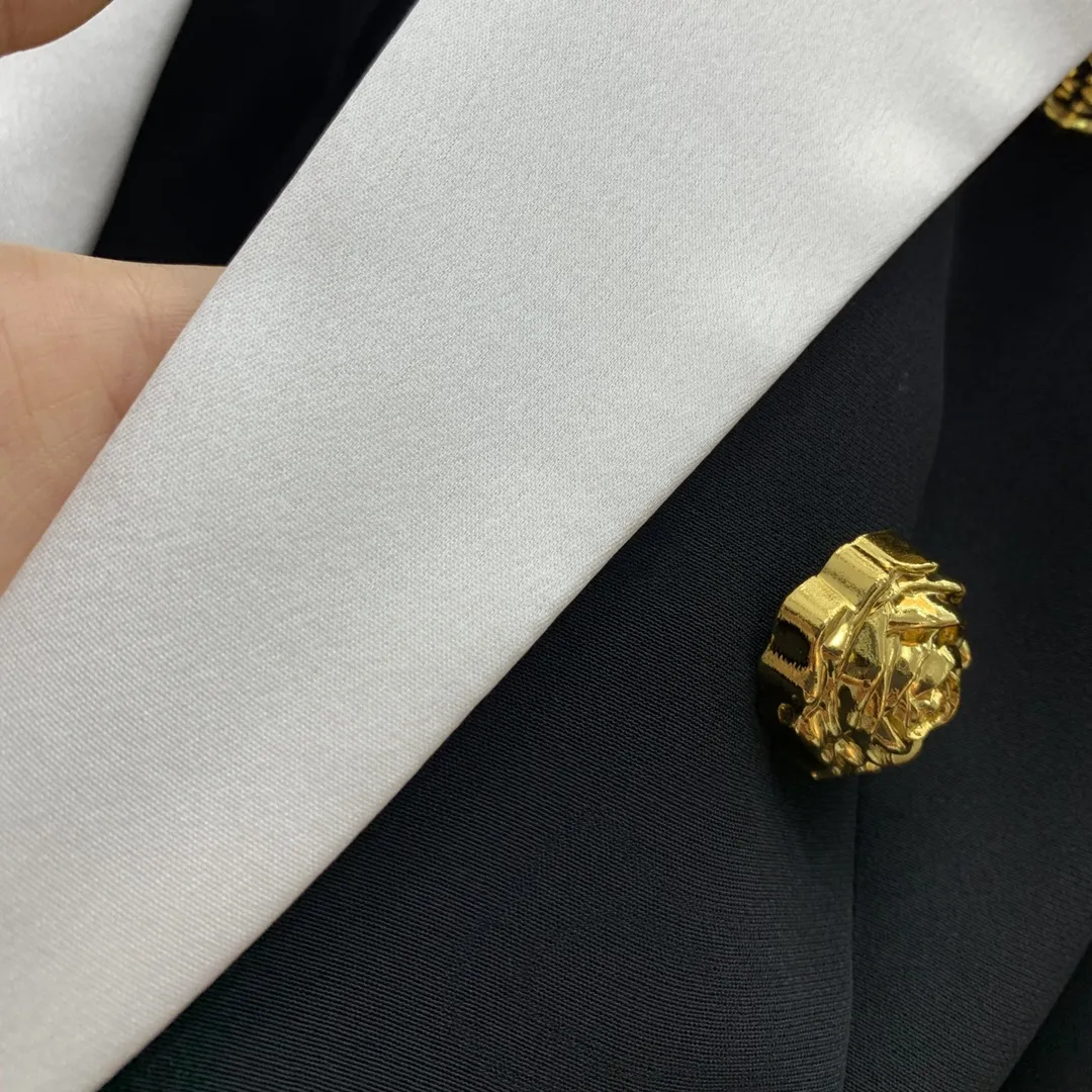 Balmainバールマン新作黒スプライシングコート - 画像 (5)