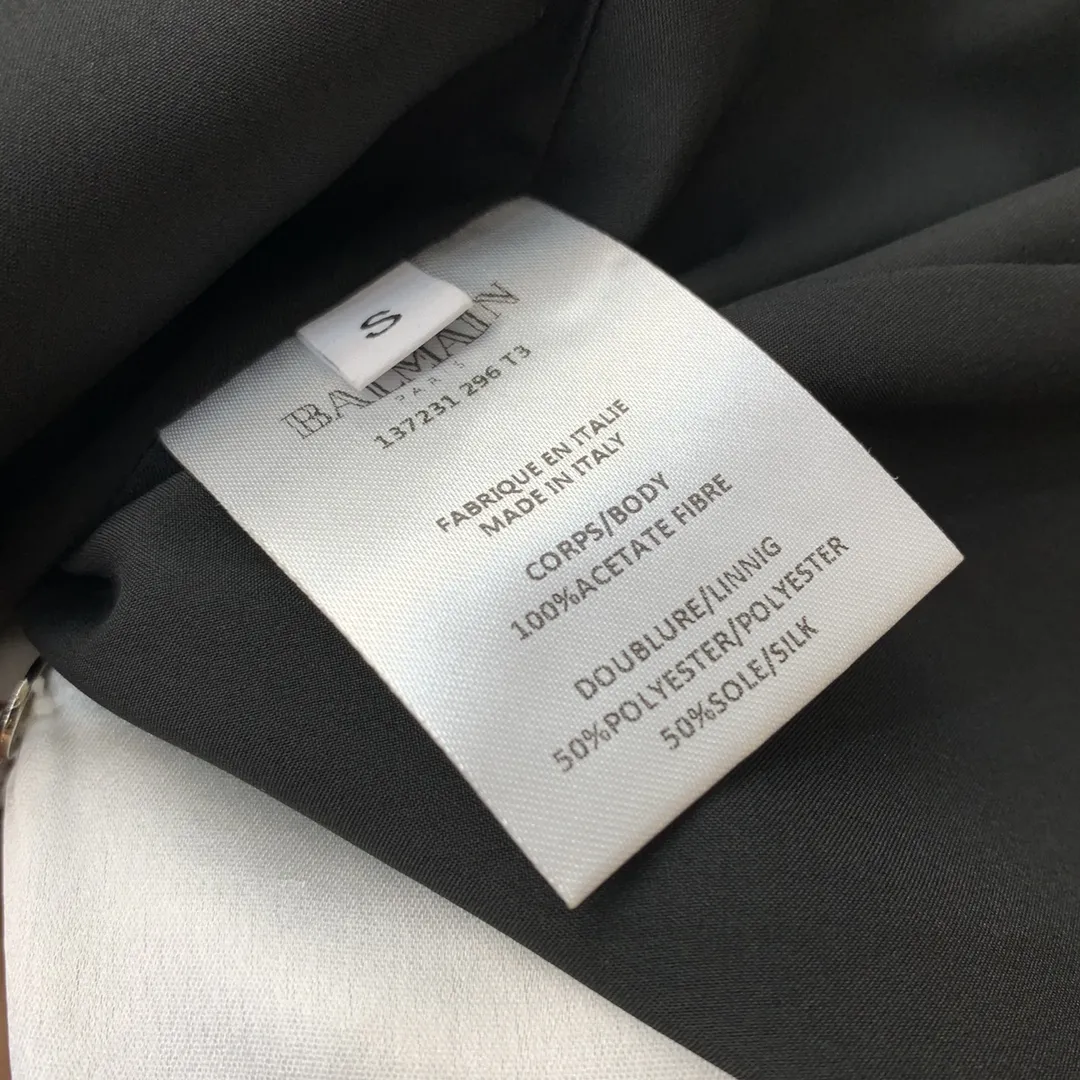 Balmainバールマン新作黒スプライシングコート - 画像 (7)