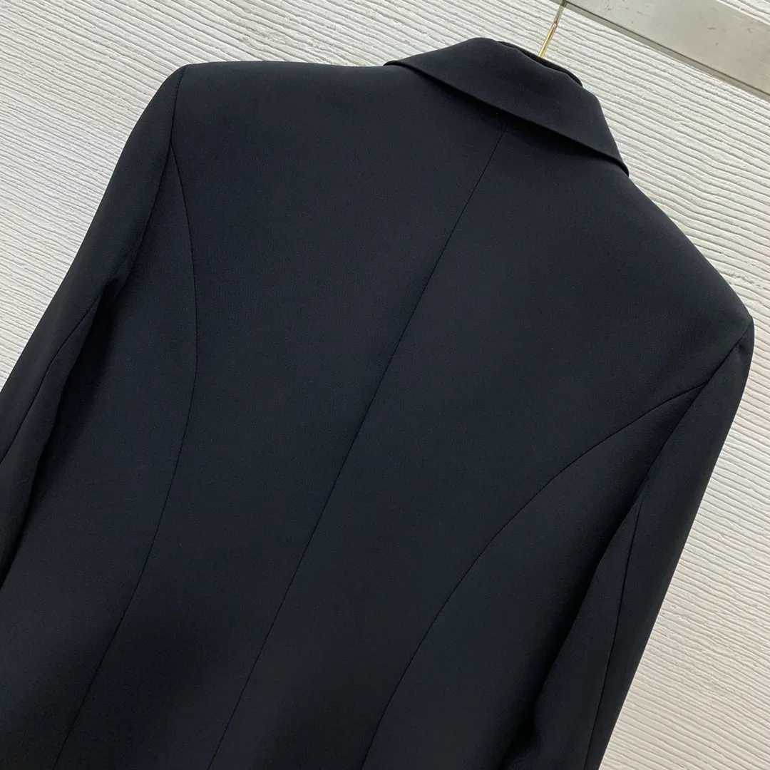 Balmainバールマン新作黒スプライシングコート - 画像 (9)