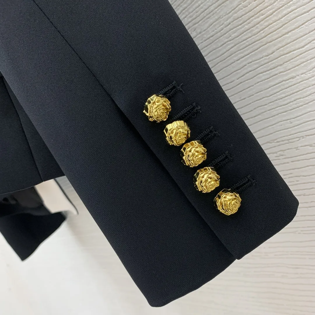 Balmainバールマン新作黒スプライシングコート - 画像 (10)