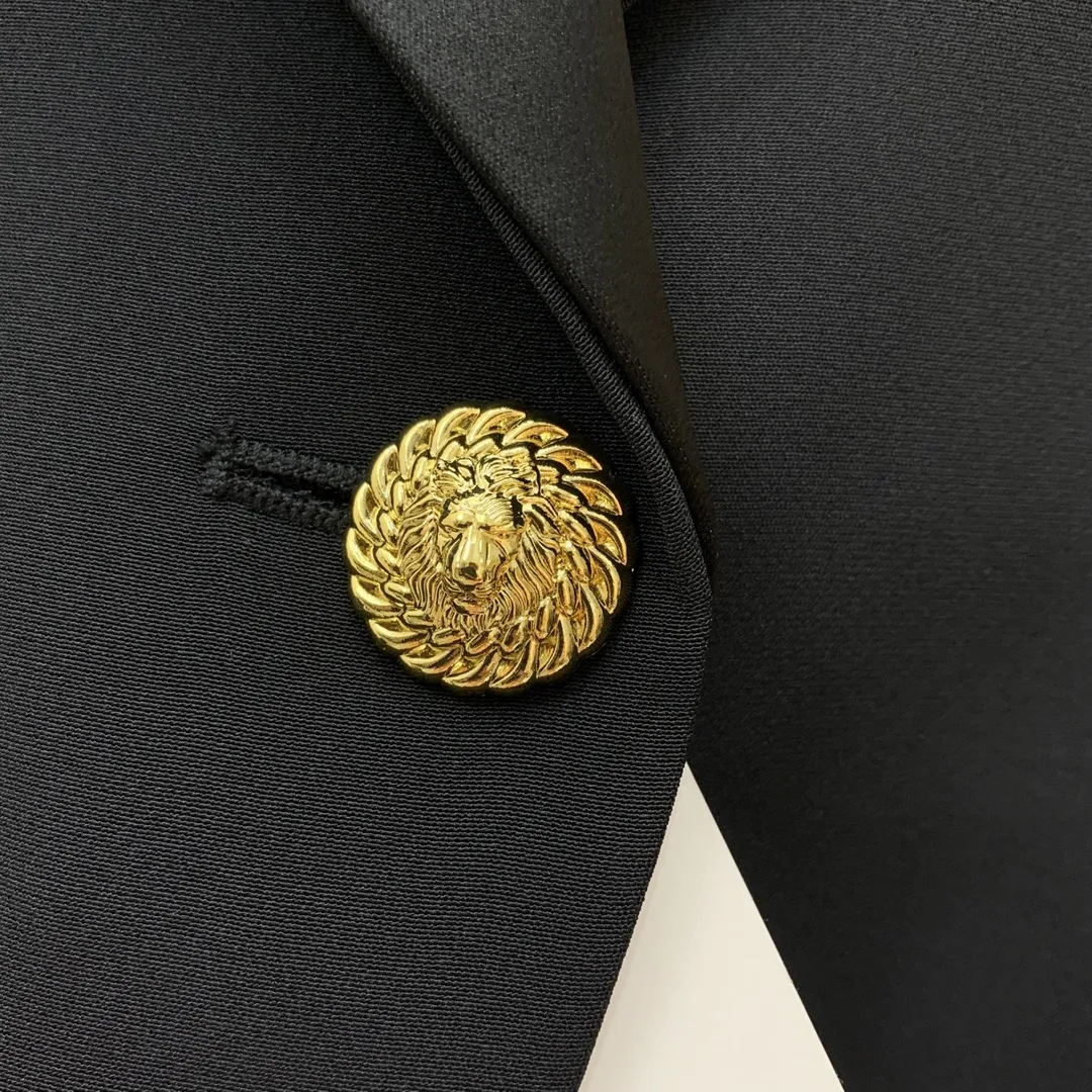 Balmain新作黒スプライシングスリミング短コート - 画像 (6)