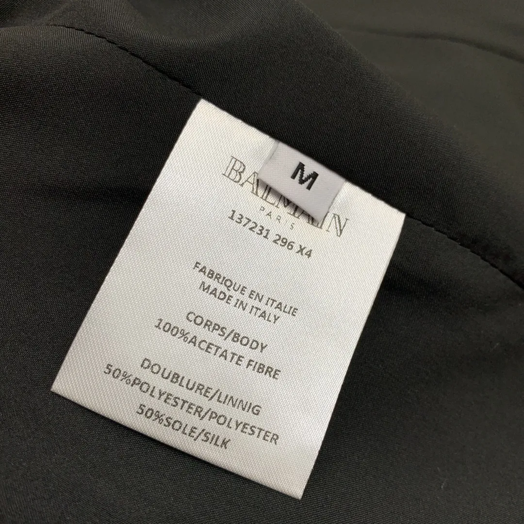 Balmain新作黒スプライシングスリミング短コート - 画像 (7)