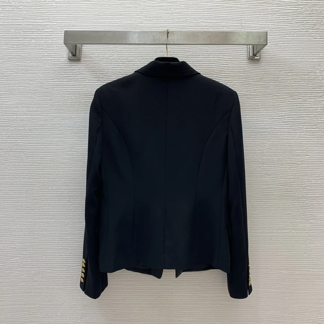 Balmain新作黒スプライシングスリミング短コート - 画像 (8)