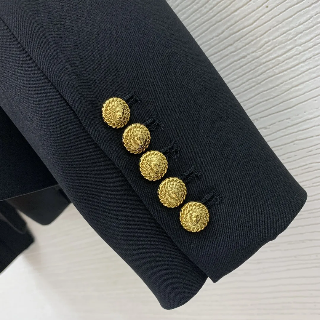 Balmain新作黒スプライシングスリミング短コート - 画像 (10)