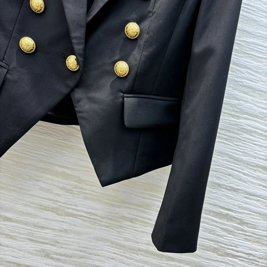 Balmain黒新作ダブルブレストスリムコート - 画像 (8)