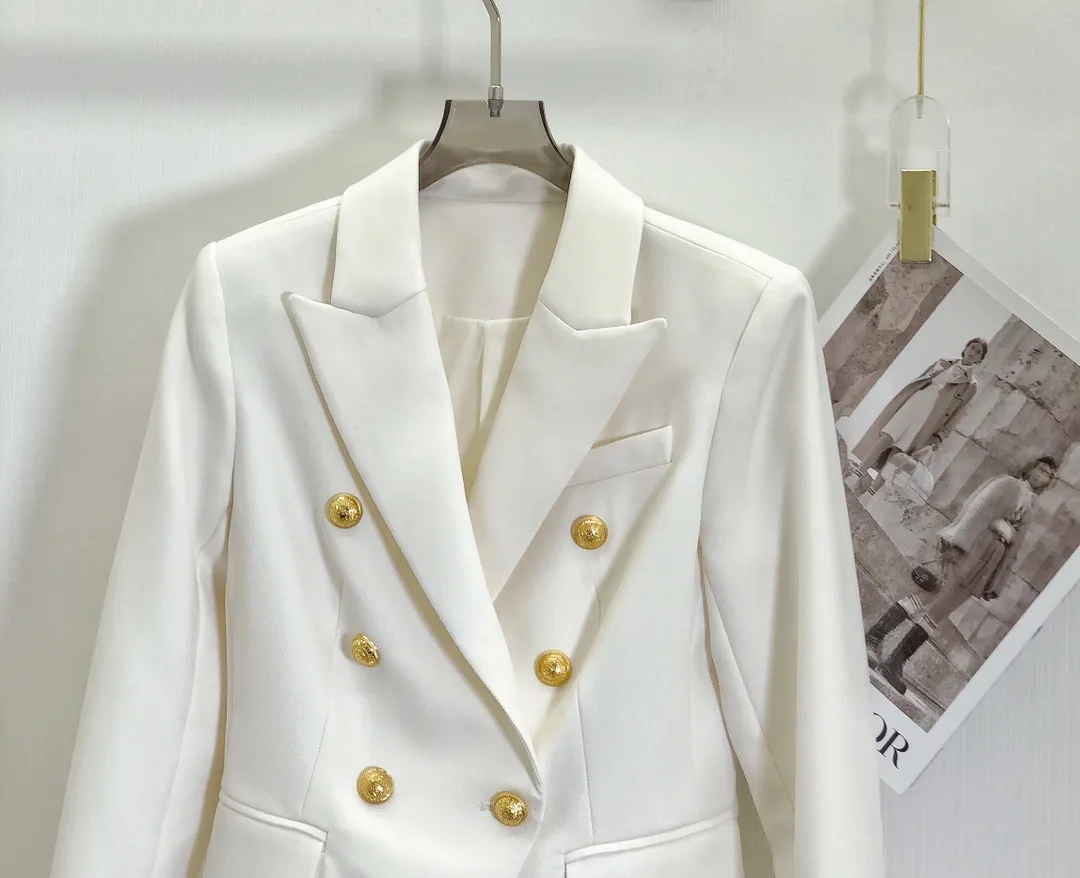 Balmain 白黒新作ゴールドバックルジャケットSML - 画像 (3)