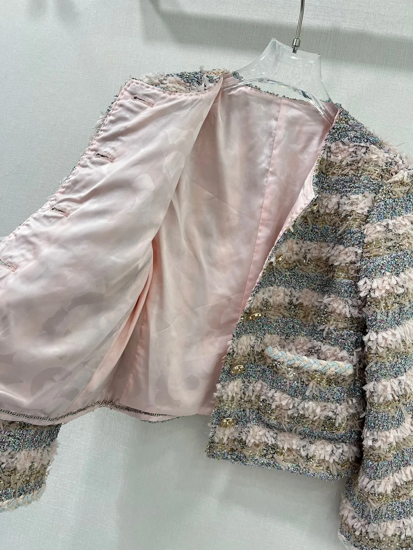 CHANEL新作黒ツイード短コートSML - 画像 (6)